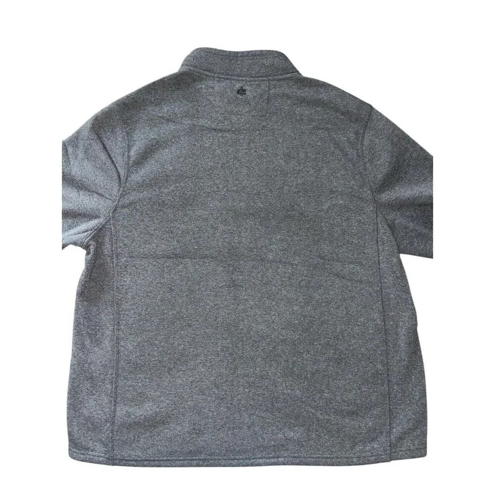 NWT Men’s RAINFOREST Gray Quarter Zip Sweatshirt Fleece Size XL - Picture 2 of 8